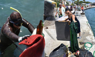 Didim’de deniz dibinden halı çıktı