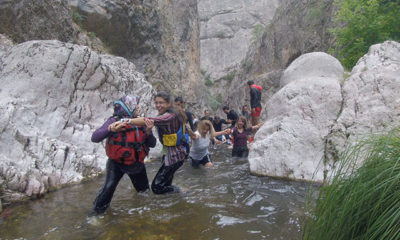 Zinav Kanyonu’nda zorlu yürüyüş