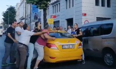 Taksici ile yolcunun kavgası ortalığı birbirine kattı