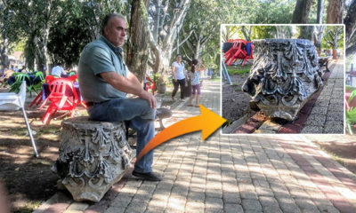 Molozların arasında bulunan mermer, tarihi eser çıktı