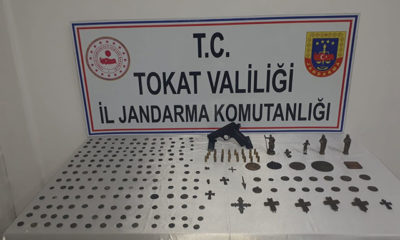 Tokat’ta 212 parça tarihi eser ele geçirildi, 1 gözaltı