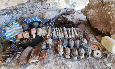 Mağaralarda PKK bombaları ve mühimmat ele geçirildi