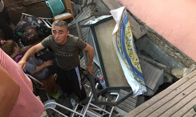 Pendik’te apartmanın bahçesinde çökme: 3 yaralı