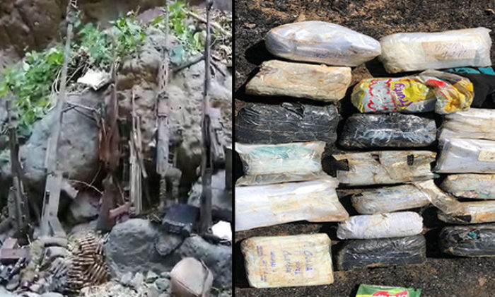 Pençe Harekatı’nda teröristlere ait silah ve malzeme ele geçirildi