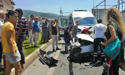 Hastane yolunda korkunç kaza