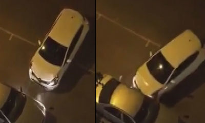 Tartıştığı kişinin aracına bilerek çarptı