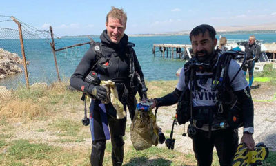 Ermeni dalgıçlardan ‘Van Gölü Nefesimizdir’ kampanyasına destek