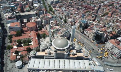 Taksim Camii ve AKM inşaatındaki son durum havadan fotoğraflandı