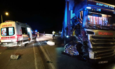 Lastik değiştirirken TIR çarptı: 2 ölü, 1 ağır yaralı