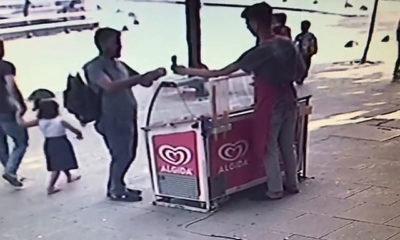 Sultangazi’de sahte parayla dondurma almaya çalışırken yakalanınca böyle kaçtı