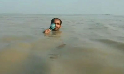 Pakistanlı muhabirden ilginç sel anonsu