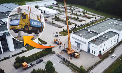 Dünyanın en güçlü yapıştırıcısı: 17,2 tonluk kamyonu havada tuttu