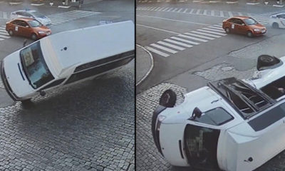 Polisten kaçan alkollü sürücü, çarptığı minibüsü devirdi