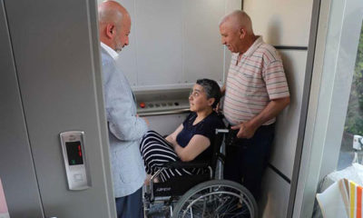 Belediyeden engelli Havva için asansör