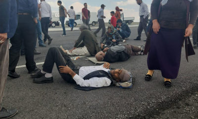 Şiddetli rüzgar, diyaliz hastalarının minibüsünü devirdi: 6 yaralı