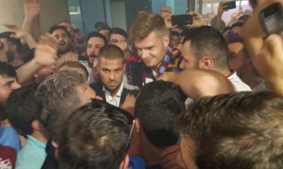 Trabzonspor’un yeni forveti Alexander Sörloth’e coşkulu karşılama