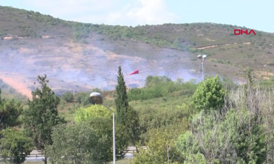 Tuzla Piyade Okulu otluk alanda yangın