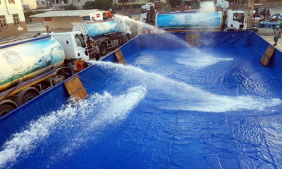 Mersin’de çocuklar için 4 farklı mahalleye portatif yüzme havuzu