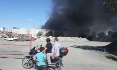 Sefaköy’de atık deposunda yangın