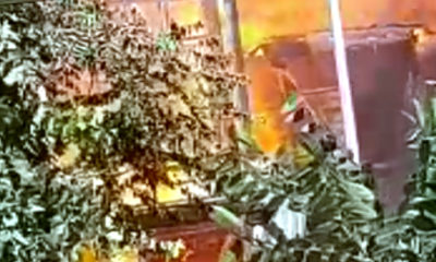 Bir evde başladı, 2 eve daha sıçradı, gözyaşlarıyla izledi