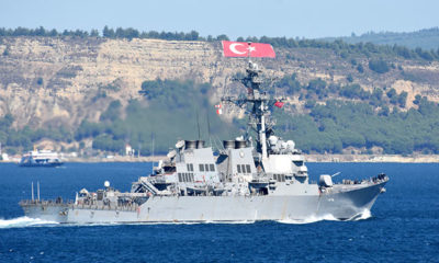 ABD savaş gemisi ‘USS Porter’, Çanakkale Boğazı’ndan geçti