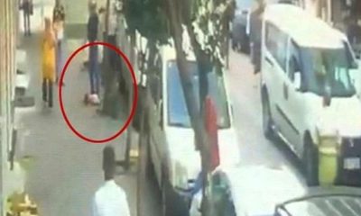 1,5 YAŞINDAKİ BEBEĞİN İKİNCİ KATTAN DÜŞTÜĞÜ GÖRÜNTÜLER!..