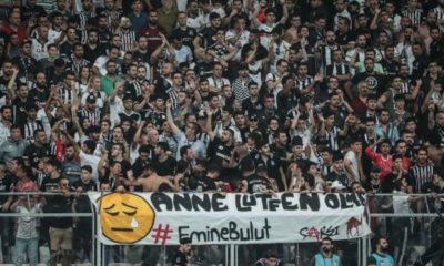 BEŞİKTAŞ-GÖZTEPE KARŞILAŞMASINDA  EMİNE BULUT İÇİN SESSİZ PROTESTO!.