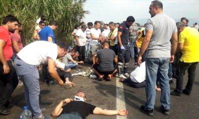 KÖPEĞE ÇARPMAMAK İÇİN MANEVRA YAPTI, TARLAYA UÇTU!.