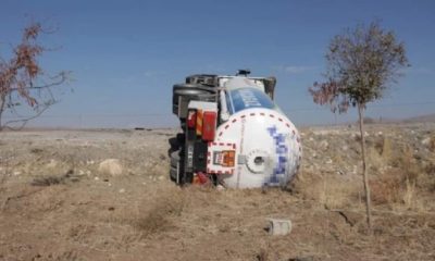 VAN’DA LPG YÜKLÜ TANKER KAZA YAPTI!.