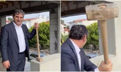 CHP’Lİ VEKİL ORTAYA ÇIKAN KAÇAK VİLLASINI BÖYLE YIKTI!.