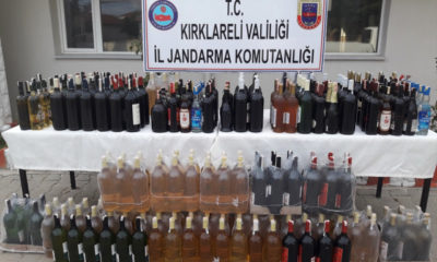 KIRKLARELİ’DE 193 LİTRE 207 ŞİŞE KAÇAK İÇKİ ELE GEÇİRİLDİ!.