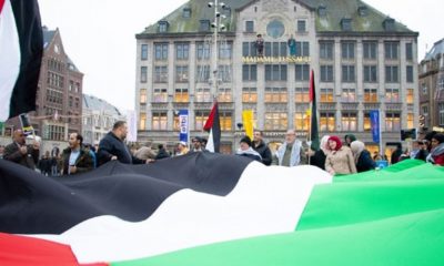 HOLLANDA’DA İSRAİL KARŞITI GÖSTERİYE ESKİ İSRAİL ASKERLERİNDEN TACİZ!.