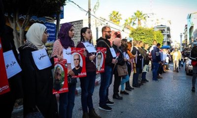Filistinli mahkumlara destek için insan zinciri…