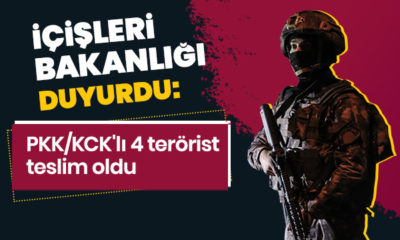 İçişleri Bakanlığı: “PKK/KCK’lı 4 terörist teslim oldu!.”
