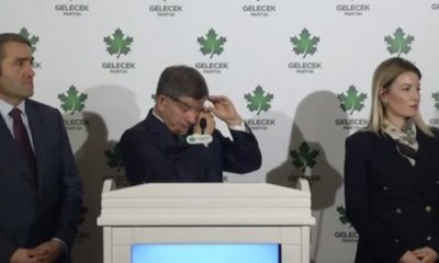 Davutoğlu’nun kürsüde zor anları!.