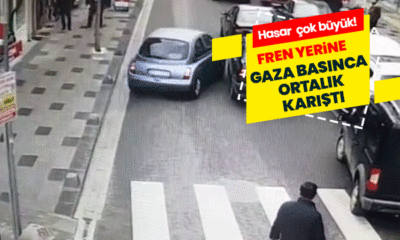 Fren yerine gaza basınca olanlar oldu!. (videolu haber)
