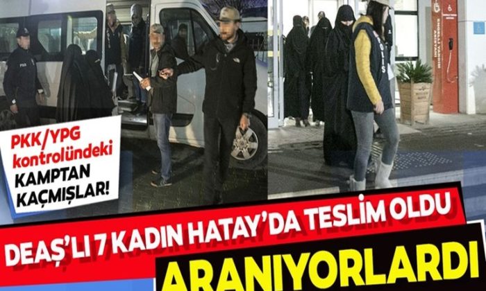 Hol Kampı’ndan kaçan 7 DEAŞ’lı kadın terörist Hatay’da teslim oldu!.