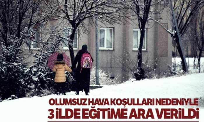 Elverişsiz hava şartları nedeniyle 3 ilde eğitime ara verildi!.