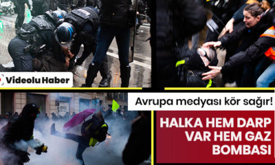 Avrupa medyası Fransa’da ki polis şiddetini görmüyor!. (video haber)