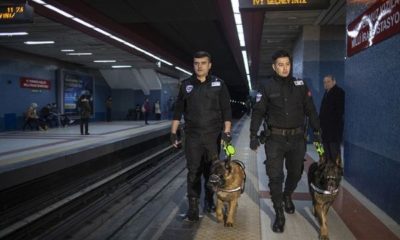 Başkent metrosunun sevimli güvenlikçileri Endo ve Rio…