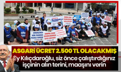 CHP’nin maaşlarını ödemediği işçilere Kemal Beyden asgari ücret vaadi…