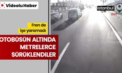 TEM’de gerçekleşen kaza kamerada… Otobüsün altında metrelerce sürüklendiler!. (video haber)
