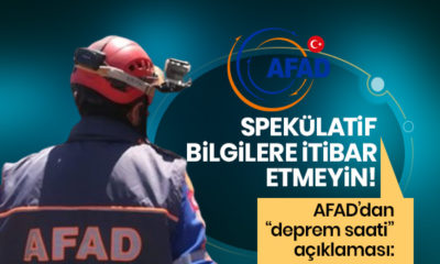 AFAD: “Vatandaşlarımız spekülatif bilgilere itibar etmesin!.”