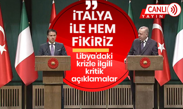Başkan Erdoğan ve İtalya Başbakanı Giuseppe Conte’den ortak açıklama… (video haber)