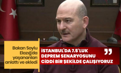 Süleyman Soylu: “İstanbul’da 7.5’luk deprem senaryosunu ciddi bir şekilde çalışıyoruz!.”