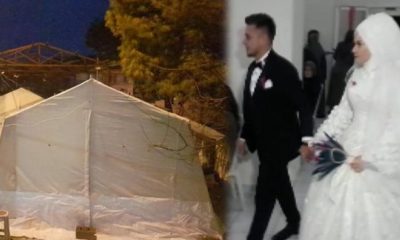 Deprem bölgesinde AFAD çadırından gelin çıktı!.
