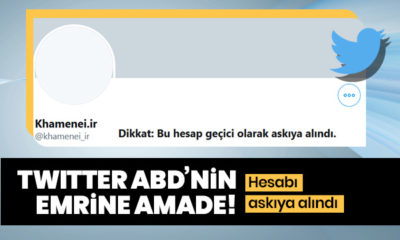 Twitter, Hamaney’in hesabını askıya aldı!.