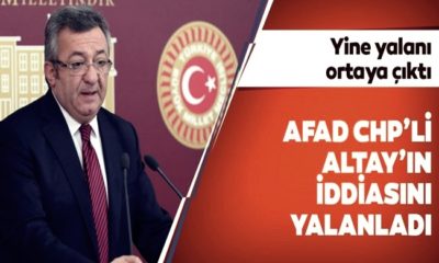 AFAD’dan, CHP’li Engin Altay’ın “kayıp” iddiasına yalanlama…