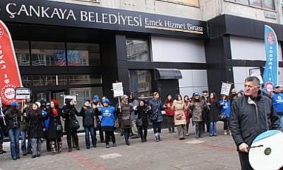 İşçiler zam yapmayan CHP’li Çankaya Belediyesi’ni bastı!.