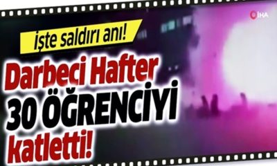 Hafter’in Trablus’ta ki askeri okula düzenlediği terörist saldırı kamerada…